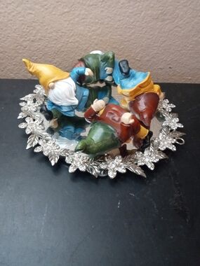 Lot of 4 Resin Tumbling Gnomes